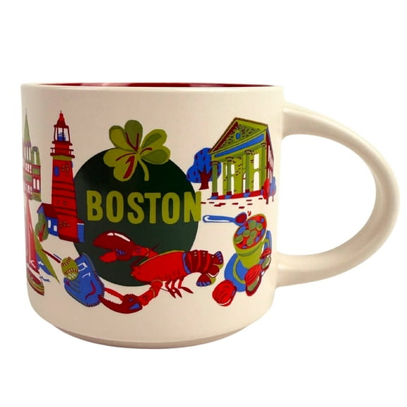 Starbucks Discovery Series Boston Ceramic Coffee Mug, 14 oz – City-Inspired Collectible with Historic Landmark Artwork, Dishwasher Safe
