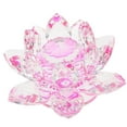 thumbnail image 2 of Crystal Lotus Flower Crafts Paperweights Glass Lotus Model Pink, 2 of 8