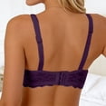 thumbnail image 6 of Underwire Bras for Women Summer Lightweight Elegant Floral Lace Adjustable Strap Padded Push Up Bra, 6 of 6