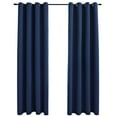 thumbnail image 6 of vidaXL Blackout Curtains with Rings 2 pcs Navy Blue 37"x95" Fabric, 6 of 94