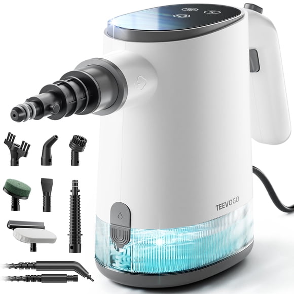 TEEVOGO Steam Cleaner for Home, 15s Instant Heat Handheld Steam Cleaner Upgrade 650ML Tank, Lightweight Portable Steamer for Cleaning Grout, Floor, C