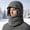 Dark Gray, variant on Men's Winter Hooded Face Guard with Zipper, Thermal Insulated Wind Resistant Full Coverage Solid Color Balaclava Neck Warmer for Cycling Outdoor Navy