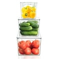 thumbnail image 3 of Sorbus Plastic Storage Clear Bins with Lid, Stackable Pantry Organizer Box Bin Containers for Organizing Kitchen Fridge, Food, Snack Pantry Cabinet, Fruit, Vegetables, Bathroom Supplies,, 3 of 20