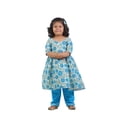 thumbnail image 2 of Ahhaaaa Kids Ethnic Cotton Floral Print Anarkali Kurti and Soild Pant For Girls, 2 of 10