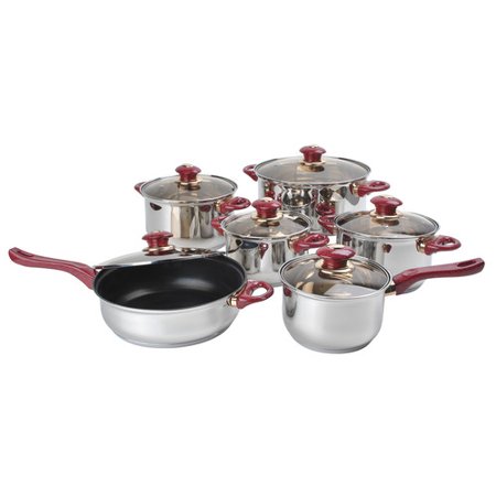 Alpine Cuisine 12 Piece Capsulated Stainless Steel Cookware Set - Walmart.com