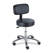 Safco Vinyl Lab Stool with Adjustable Pneumatic Lift in Black