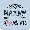 thumbnail image 4 of Inktastic Mamaw Loves Me Grandchild Girls Baby Bib, 4 of 4