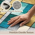 thumbnail image 6 of ODIKA Geometric Mid Abstract Century Stained Mosaic Motif Hallway School for Dorm Room, Small Living Apartment, Stain Resistant Low Profile, 6 of 7