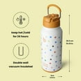 thumbnail image 2 of BOTTLE BOTTLE 32oz Insulated Water Bottle Stainless Steel Sport Water Bottle with Straw Dual-use Lid Design for Gym with Pill Box (Stellar Pop), 2 of 7