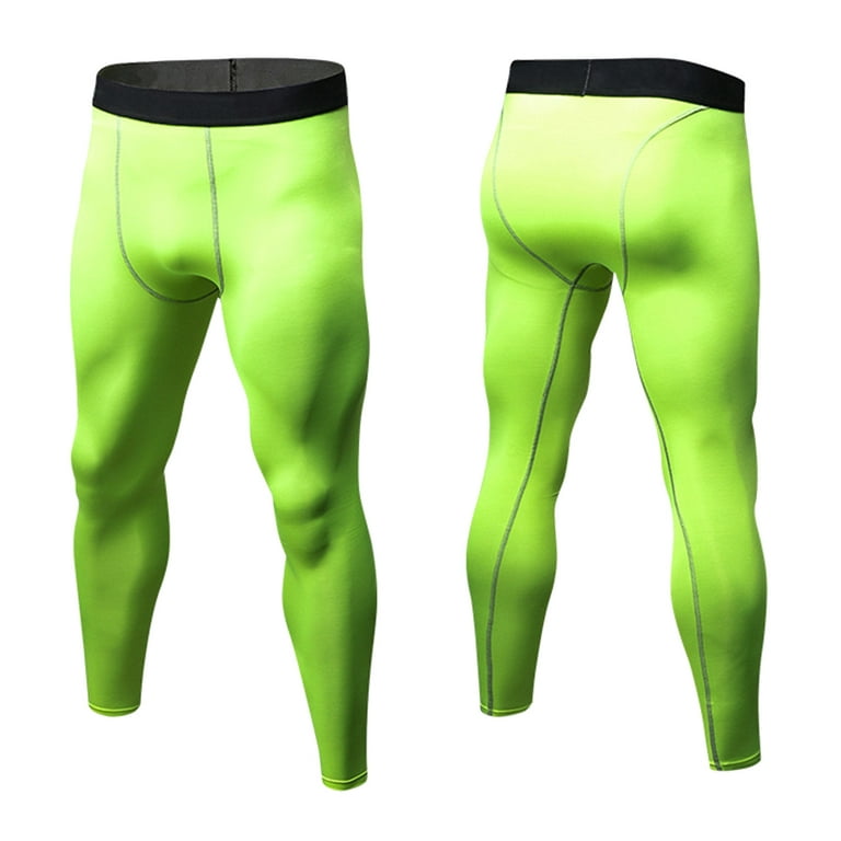 BUYJYA 3Pack Men's Compression Pants Gym Tights Mens Leggings for