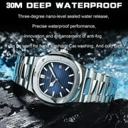 Poedagar Luxury Rose Gold Men Quartz Watch Stainless Steel Waterproof Luminous Date Fashion Watches