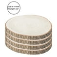 thumbnail image 2 of Barky Natural Wood Slabs Rustic Ornament Slice Tray Table Charger 10" set of 4, 2 of 10
