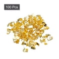 thumbnail image 3 of Fold Over Crimp Cord Ends, 6mm End Cap Clasps for DIY Making (100Pack, Gold Tone), 3 of 6