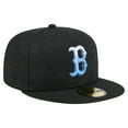 thumbnail image 3 of Men's New Era Black Boston Red Sox Tonal Koi 59FIFTY Fitted Hat, 3 of 6