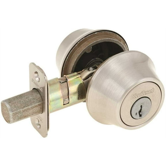Double Cylinder Deadbolt, Satin Nickel Kwikset