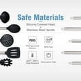 thumbnail image 4 of 23pcs Fournitures de Cuisine, Profession Acier Inoxydable & Nylon Cuisson Outil Anti-Adhésif Batterie de Cuisine Ensemble, 4 of 6