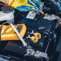 WEUVEB Battery Terminal Connectors 1 Pair Golden Copper For Quick Disconnect In Vehicles 5.30X3.00X1.70Cm