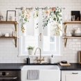 thumbnail image 2 of Sage Green Eucalyptus Kitchen Curtains Small Short 39 Inch Length, Vintage Spring Floral Leaves Grommet Top Bedroom Living Room Curtains, Light Filtering Cafe Curtain Drapes 2 Panels Set 55''x39'', 2 of 9