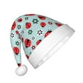 thumbnail image 2 of Balery Ladybugs And Flowers 1 Pattern Santa Hat Christmas Hat Funny Christmas Hat Christmas Knitted Beanie Hat For Kids, 2 of 6