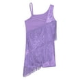 thumbnail image 4 of Sywiyi Robe de Danse Jazz Latine à Franges avec Diamants Brillants pour Filles Salsa Samba Rumba Cha Tango Lavande 14, 4 of 5