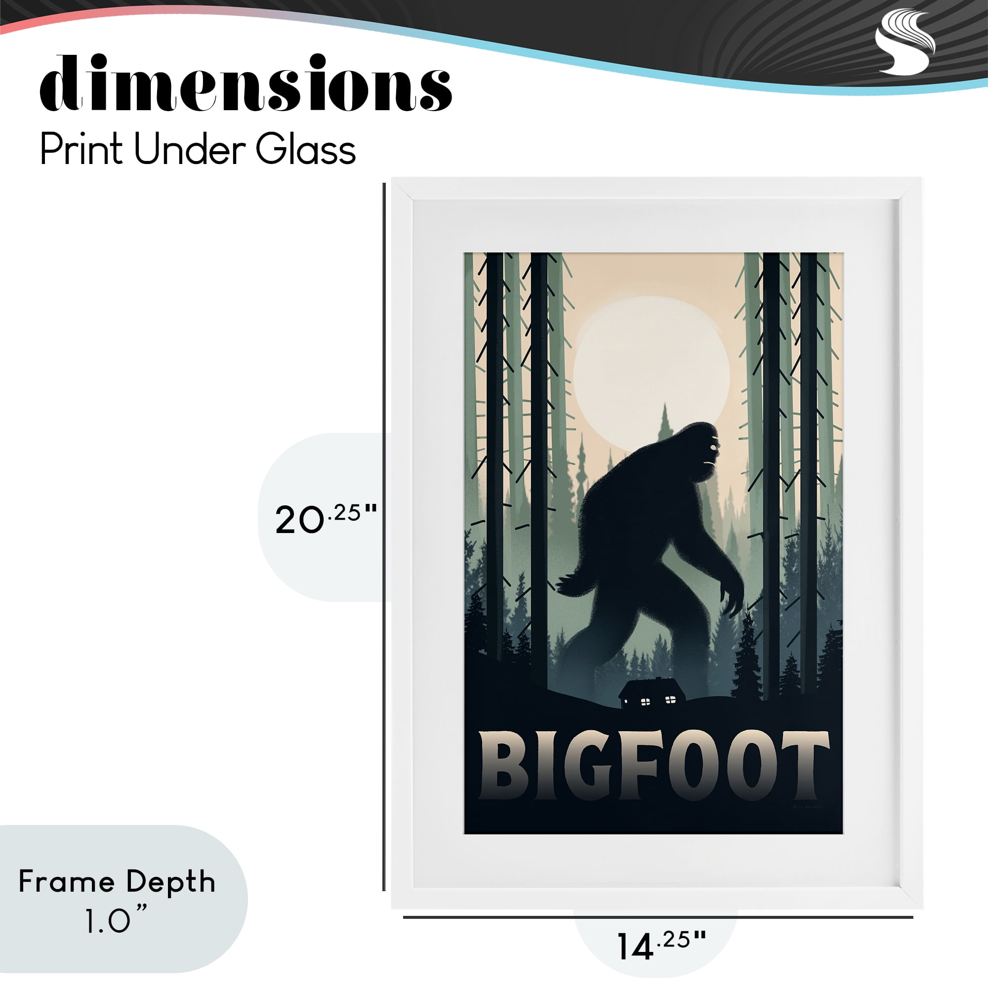 Stupell Industries Forest Creature Cabin in Woods White Framed Print Under Glass, design by Omar Escalante