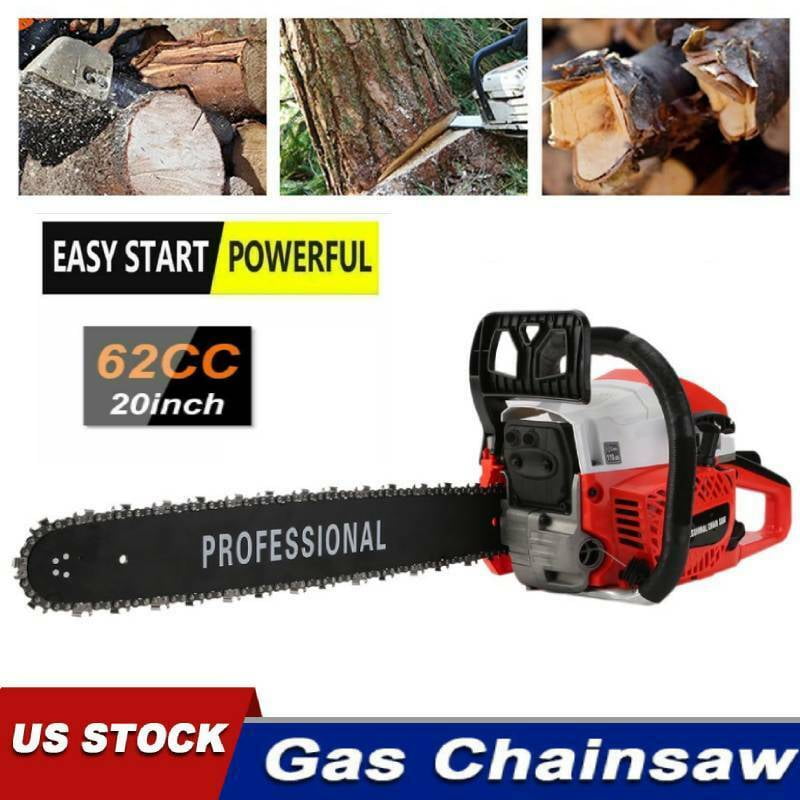 Details about   62cc Gas Chainsaw-20" Bar Gasoline Powered Chain Saw Engine Cutting 2 Cycle 