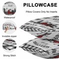 thumbnail image 5 of Throw Pillow Covers 24x24 Inch Set of 2, Farmhouse Cabin Waterproof Outdoor Pillow Covers, Country Vintage House Wood Grain Pliad Decorative Cushion Pillowcases for Couch, Sofa, Bed, Garden, Patio, 5 of 9