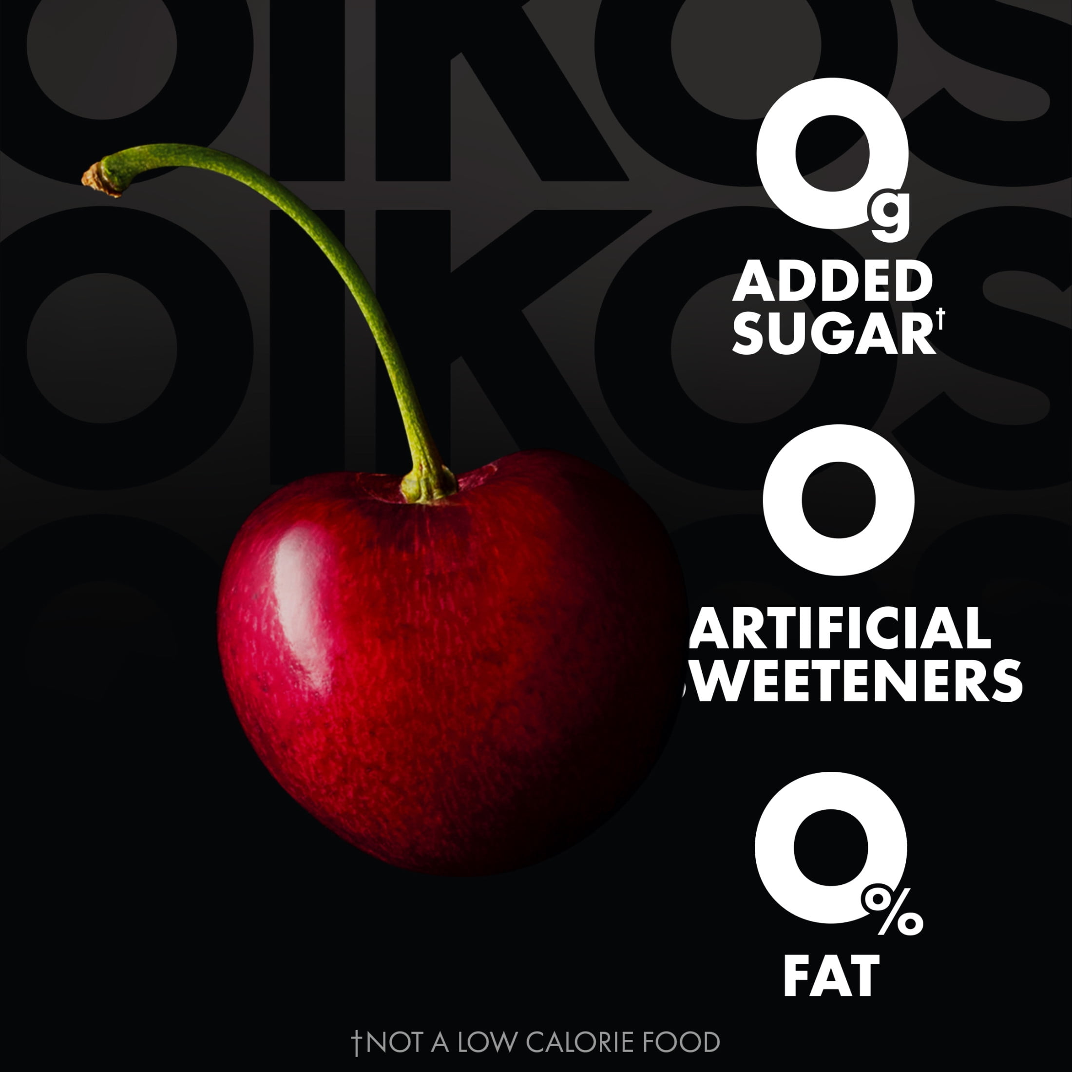Oikos Triple Zero 15g Protein Cherry Greek Yogurt, 90 Calories, 0g Added Sugar and 0 Artificial Sweeteners, Nonfat Yogurt Pack, Great for Office Snacks, 5.3 oz Cup