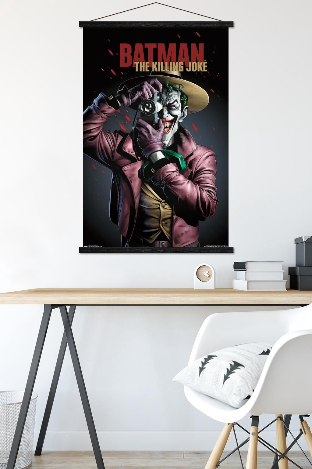DC Comics Movie - The Killing Joke - Key Art Wall Poster with Wooden Magnetic Frame, 22.375" x 34"