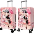 thumbnail image 3 of Travel Luggage Cover Suitcase Girl Protector Storage Fits 18-32 Inch Luggage Flower Luggage Protector Wheel Covers Patterned Travel with Pocket Elastic Luggage Anti-scratch Suitcase Cover XL, 3 of 6