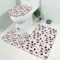 thumbnail image 2 of White Cow Black Spot Geometric Pattern Bathroom Rugs Sets 3 Piece,Toilet Cover Set,Absorbent Non Slip Bathroom Mats Sets with U-Shaped Contour Rug Toilet Rug Set, 2 of 5
