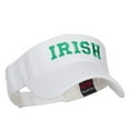 thumbnail image 4 of Irish Embroidered Cotton Knit Visor - White OSFM, 4 of 5