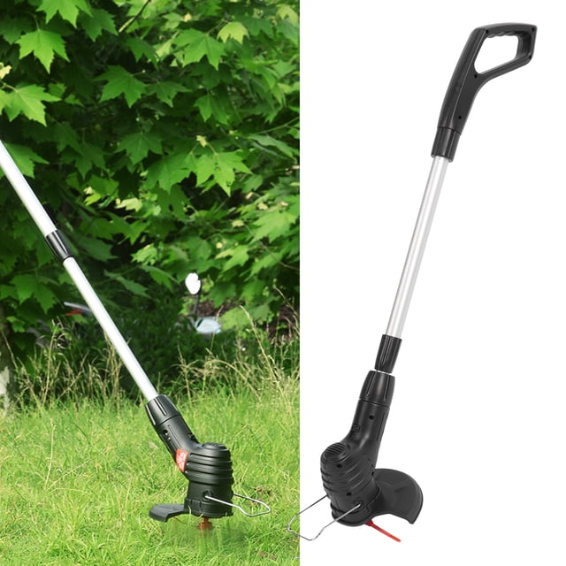Cordless Weed Trimmer, Cordless String Trimmer 85db Noise Adjustable Height for Lawn