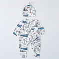 thumbnail image 3 of WIBACKER Convertible Footie Pajamas for Baby Boys Viscose from Bamboo Nautical Toddler Sleepers 2-Way Zipper PJs 12-18M, 3 of 10