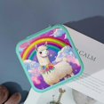 thumbnail image 4 of ZFLMY Llama Rainbow Clouds PU Leather Jewelry Box for Necklace, Ring, Earring - Bridesmaid Gifts and Travel Essential Green, 4 of 5