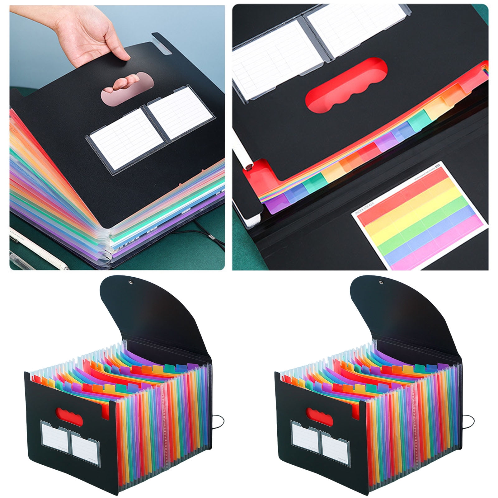 A 4 Accordions Bag 13/25 Pockets Document Folder File Folder Document Organizers Receipt Document Holders for Office