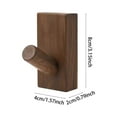 thumbnail image 4 of 6/4/2/1PCS Wooden Wall Hooks, Wall Hooks Hat Rack, Wooden Coat Hooks Wall Mounted, Decorative Hooks Single Organizer Hat Hanger Towel Rack, Heavy Duty Hooks for Entryway, Bedroom or Closet, 4 of 6