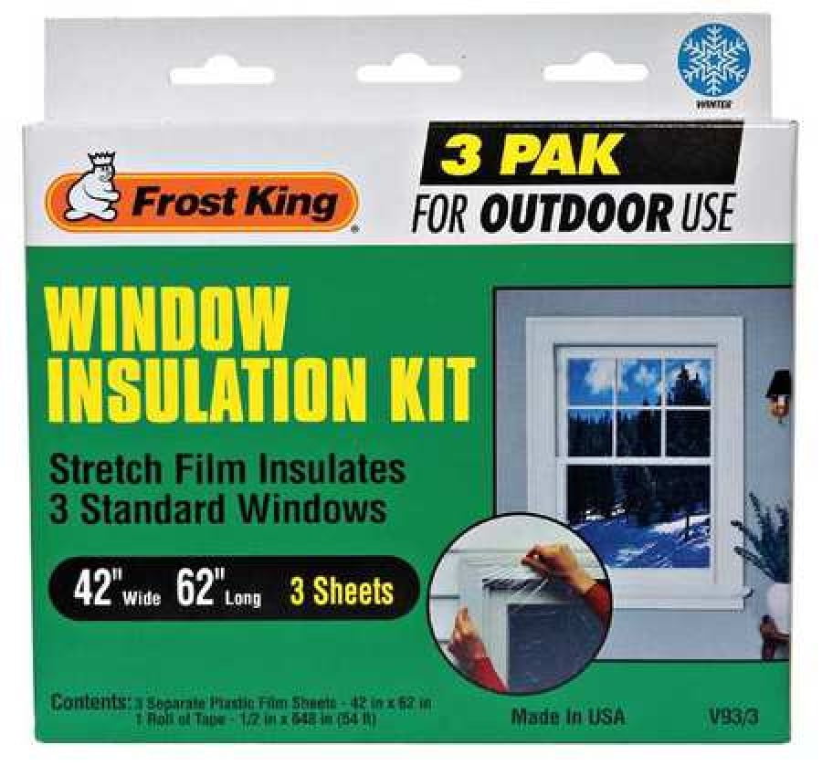 FROST KING V93/3 Window Insulation Kit 42" x 62", Pk3