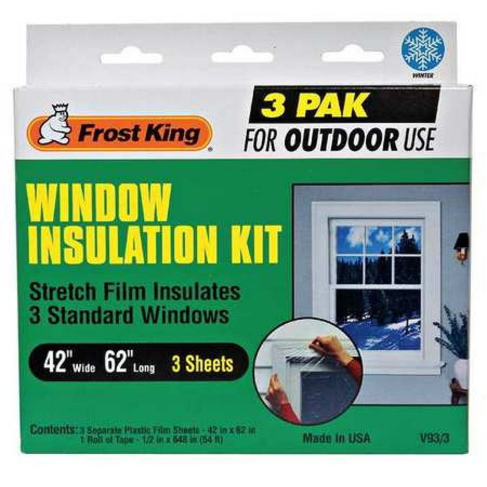 FROST KING V93/3 Window Insulation Kit 42" x 62", Pk3