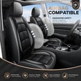 thumbnail image 6 of WRWolf Car Seat Covers Custom Fit for Nissan Altima 2009-2024 Seat Covers Full Set Waterproof Leather Automotive Seat Covers Protector (5Seats,Black&Gray), 6 of 7