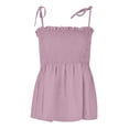 thumbnail image 7 of Uooqdmx Baby Doll Tank Tops for Women, Shirred Tops for Women, Peplum Tops for Women, Going Out Tops for Women, Camisole Tops for Women, Purple M, 7 of 7