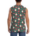 thumbnail image 4 of Bingfone Santa Claus Pattern Men's Tank Tops Workout Sleeveless Tee Shirts Running Beach Tanks for Men-3X-Large, 4 of 7