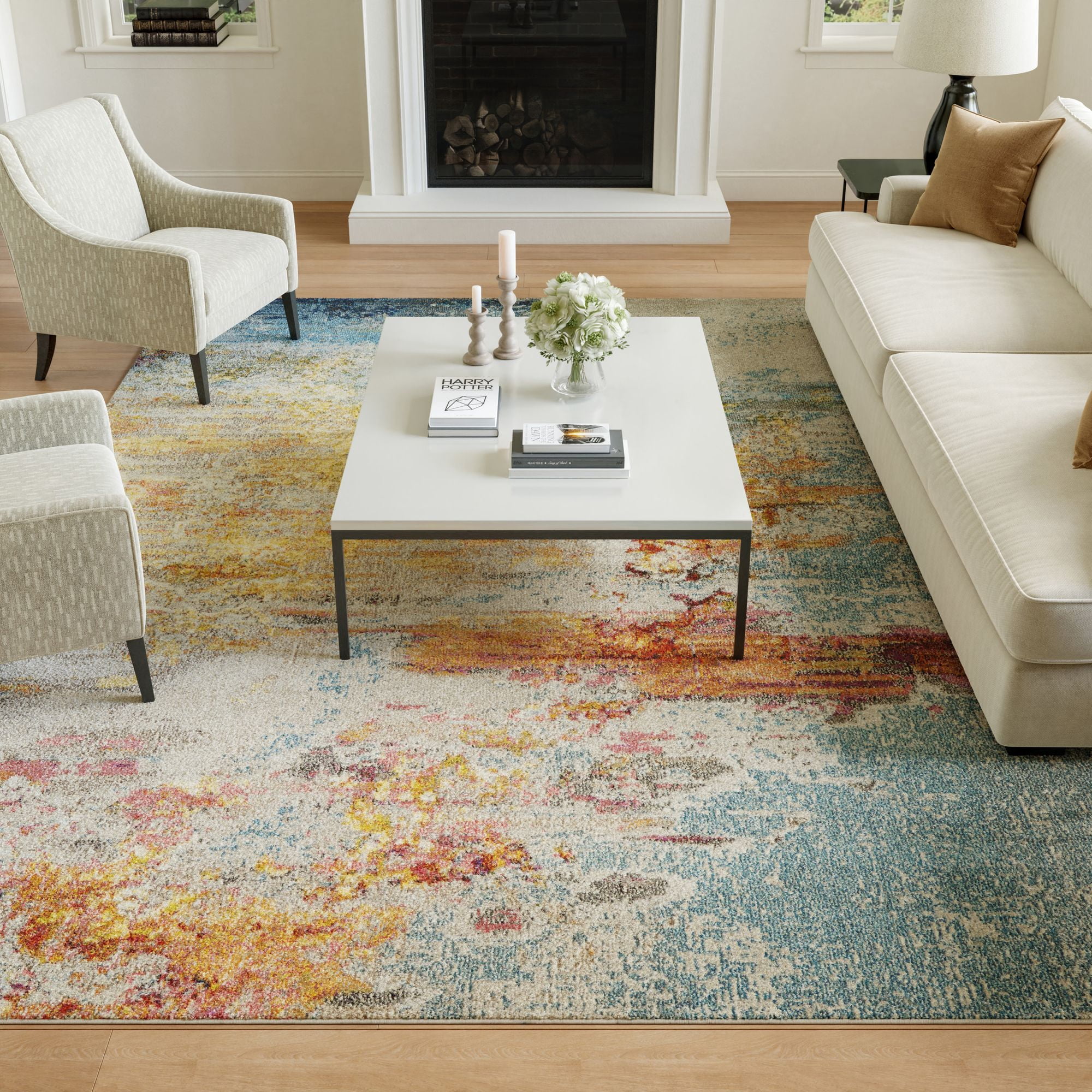 Nourison Celestial CES02 Indoor only Area Rug - Sealife 10' x 14'