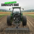 thumbnail image 6 of KOJEM 60 in Landscape Rake 3 Point Rake Fit for Category-1 Tractor 360 Degree Rotation Tow-Behind Garden Tool for Compact Tractors for Garden Farm Clearing Brush Raking Arenas 2 Package, 6 of 9