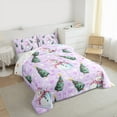 thumbnail image 3 of Feelyou Teens Winter Snowman Queen Comforter Set, Dreamy Fairy Tale Bedding Sets, Christmas Dots Tree Reversible Bedding Comforter Set, Breathable Home Decor, 3-Piece, 3 of 8