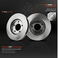 thumbnail image 3 of Disc Brake Rotors for Chrysler Town & Country 01-07 Voyager Dodge Caravan Front, 3 of 7