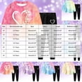 thumbnail image 4 of larppty Kids Toddler Girl Long Sleeve Bow Sweatshirt & Denim Straight Leg Jeans Pants Fall Winter Outfits Set (Sky Blue,8-9 Years), 4 of 7