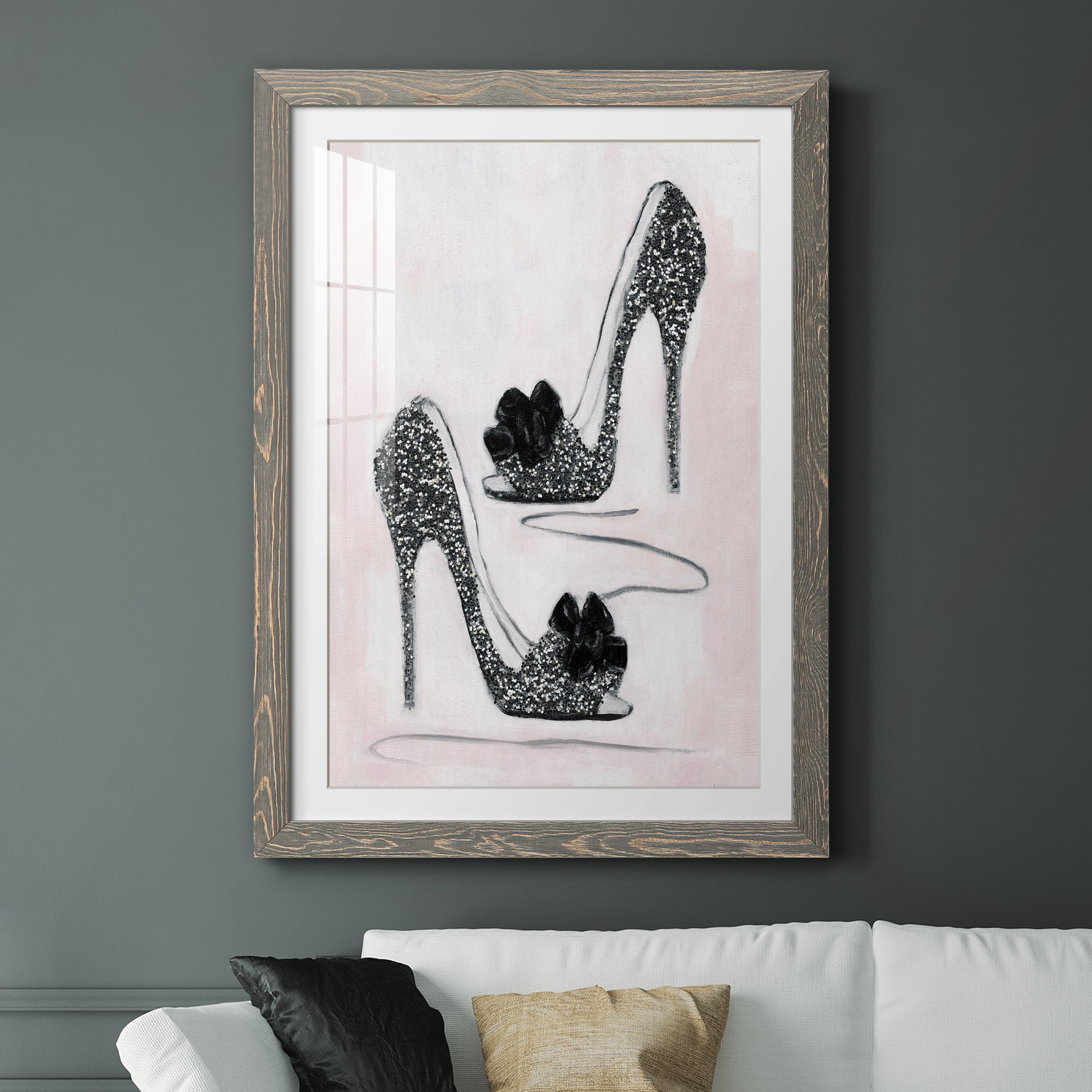 Shoes That Dazzle I - Premium Framed Print - Distressed Barnwood Frame - Ready to Hang