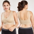thumbnail image 3 of Women Plus Size Seamless Yoga Sport Bra Wireless Sleep Bralette, 3 of 5