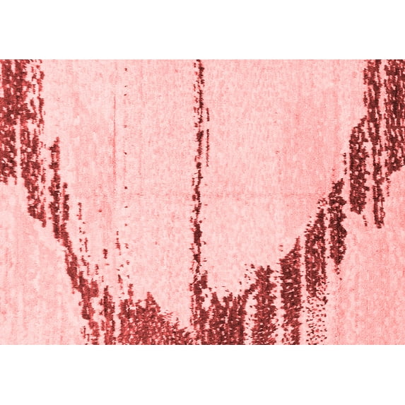 Ahgly Company Machine Washable Indoor Rectangle Abstract Red Modern Area Rugs, 8' x 10'